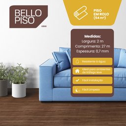 Piso Vinilico em Manta 0,7mm x 2,70m (Rolo de 54m²) Bello Piso  - 2