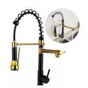 Ver mais imagens de Kit Cuba Cozinha Gourmet Aço Inox Luxo Preto e Torneira Gourmet 2 Saídas Preta e Dourado Brinovar