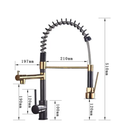 Ver imagem 2 de Kit Cuba Cozinha Gourmet Aço Inox Luxo Preto e Torneira Gourmet 2 Saídas Preta e Dourado Brinovar