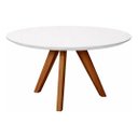 Ver imagem 3 de Mesa de Centro Sala Dubai Decorativa Pes Madeira Branco:Branco
