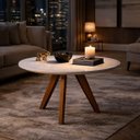 Ver imagem 4 de Mesa de Centro Sala Dubai Decorativa Pes Madeira Branco:Branco