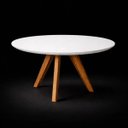 Ver imagem 2 de Mesa de Centro Sala Dubai Decorativa Pes Madeira Branco:Branco