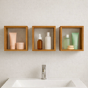 Ver imagem 2 de Kit 3 Nichos 30x30 Mdf Quarto Sala Banheiro Decoração:freijó
