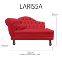 Ver imagem 6 de Recamier Sofá Esquerdo Larissa 120cm Sala Corano Vermelho - Incasa Decor