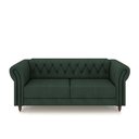 Ver imagem 5 de Sofá Living Sala de Estar Stanford Chesterfield 2 Lugares 220cm Pés de Madeira Couro Verde G58 - Gra