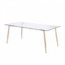 Ver imagem 5 de Conjunto de Sala de Jantar Mesa com Tampo de Vidro com 4 Cadeiras com Base Cromada 