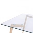 Ver imagem 2 de Conjunto de Sala de Jantar Mesa com Tampo de Vidro com 4 Cadeiras com Base Cromada 