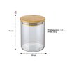 Pote de Vidro Slim com Tampa Bambu Pequeno 0,7L Euro - Branco - 2