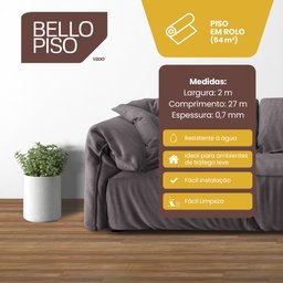 Piso Vinilico em Manta 0,7mm x 2,70m (Rolo de 54m²) Bello Piso  - 2