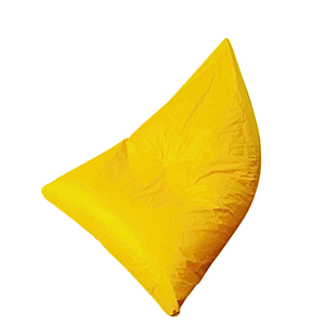 Puff Pera Triangular Corino Cheio Conforto Almofadão Gigante Hall de Entrada Eventos - Amarelo