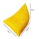 Ver imagem 2 de Puff Pera Triangular Corino Cheio Conforto Almofadão Gigante Hall de Entrada Eventos - Amarelo