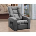 Ver imagem 1 de Poltrona do Papai Reclinável Israel Suede Cinza Kaleo Decor