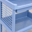 Ver imagem 4 de Kit 2 Estante Azul 3 Andares Multiuso Rack Infantil Organizador Brinquedos Prateleiras Modular Frute