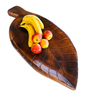Fruteira Petisqueira Bandeja de Madeira Folha Grande - 1