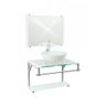 Gabinete Com Cuba Para Banheiro De Vidro 60cm - Haiti Branco - 2