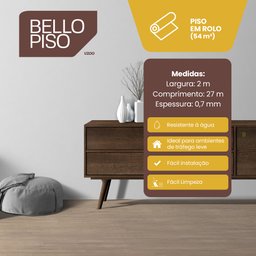 Piso Vinilico em Manta 0,7mm x 2,70m (Rolo de 54m²) Bello Piso  - 2