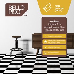 Piso Vinilico em Manta 0,7mm x 2,70m (Rolo de 54m²) Bello Piso  - 2