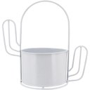 Ver imagem 1 de Garden Cachepô 23x24x13cm Metal Branco Cacto