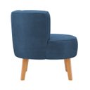 Ver imagem 6 de Cadeira Estofada para Sala de Estar Tecido Veludo Aconchegante Reforçada Ergonômica