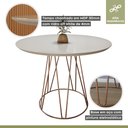 Ver imagem 3 de Mesa de Jantar 110cm Tampo MDF Laqueado/Vidro Dubai 