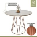 Ver imagem 4 de Mesa de Jantar 110cm Tampo MDF Laqueado/Vidro Dubai 