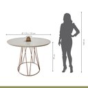 Ver imagem 6 de Mesa de Jantar 110cm Tampo MDF Laqueado/Vidro Dubai 