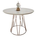 Ver mais imagens de Mesa de Jantar 110cm Tampo MDF Laqueado/Vidro Dubai 