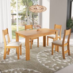 Conjunto para Sala de Jantar com 4 Cadeiras Cloe - 1