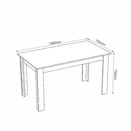 Conjunto para Sala de Jantar com 4 Cadeiras Cloe - 3