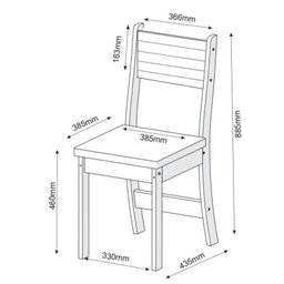 Conjunto para Sala de Jantar com 4 Cadeiras Cloe - 4