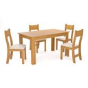 Ver imagem 2 de Conjunto para Sala de Jantar com 4 Cadeiras Cloe Marrom/Mel/Bege