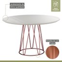 Ver imagem 7 de Conjunto Sala de Jantar Mesa 110cm Tampo MDF Laqueado/Vidro com 4 Cadeiras Dubai 