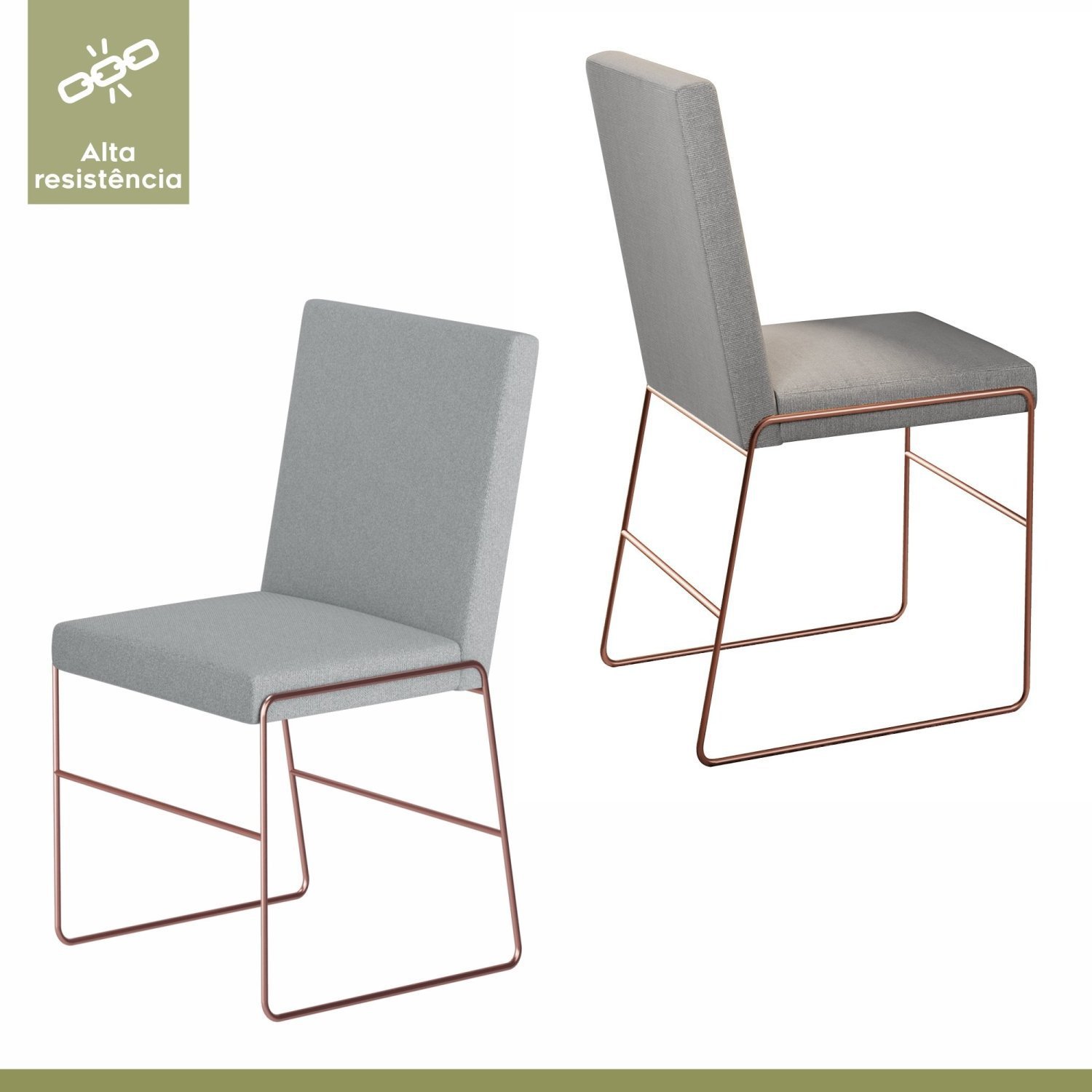 Conjunto Sala de Jantar Mesa 110cm Tampo MDF Laqueado/Vidro com 4 Cadeiras Dubai  - 11