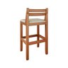Kit 3 Banquetas em Madeira Maciça Ibiza Ilha 78 Cm - Malbec Assento Off White - 5