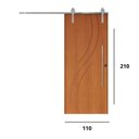 Ver imagem 3 de Porta Correr 9 Trilho Soft Aparente Puxador Tubo 60cm 110cm x 210cm Concept Rodam Abertura Esquerda Branco
