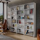Ver imagem 1 de Estante de Livros 171CMX182CM Kit 3 Estantes LV200 Branco