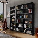 Ver imagem 1 de Estante de Livros 171CMX182CM Kit 3 Estantes LV200 Preto