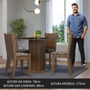 Ver imagem 5 de Conjunto Sala de Jantar Mesa Tampo de Madeira 4 Cadeiras Rustic/preto/bege Marrom Samara Madesa