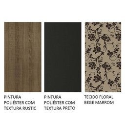 Conjunto Sala de Jantar Mesa Tampo de Madeira 4 Cadeiras Rustic/preto/bege Marrom Samara Madesa - 10