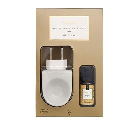 Difusor Elétrico Porcelana Via Aroma com Essência Vanilla