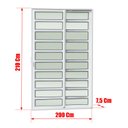 Ver imagem 4 de Porta Correr c/Travessas 2F.Móv.210x200 Elite c/Fechad.Tetra V.Lis.Branco Brimak