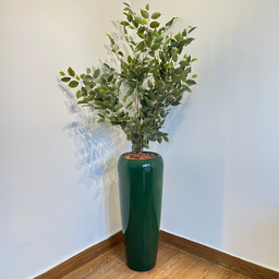 Vaso Decorativo Fibra de Vidro Florida M 80cm Verde Escuro - 2