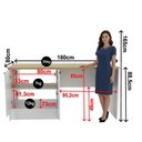 Ver imagem 4 de Bancada de Cozinha em MDF 4 Portas Americanas com Tampo Amadeirado Grazi Branco/Carvalho Tropical