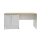 Ver imagem 6 de Bancada de Cozinha em MDF 4 Portas Americanas com Tampo Amadeirado Grazi Branco/Carvalho Tropical