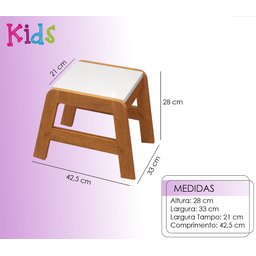 Kit Cama Montessori Infantil com Colchão e Mesinha com Banco de Estudo - 3