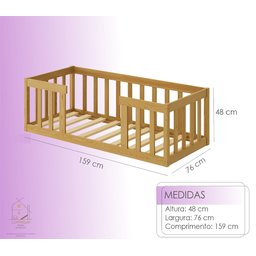 Kit Cama Montessori Infantil com Colchão e Mesinha com Banco de Estudo - 5