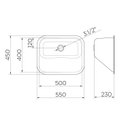 Ver imagem 2 de Tanque Monobloco 55x45x23 Inox Alto Brilho 32 Litros Docol