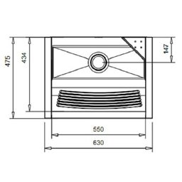 Tanque Reto 63x47,5x26 Alto Brilho 35 litro Parede Docol - 2