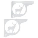 Ver imagem 1 de Mão Francesa Ornamentada 20cm Cervo Veado Branco em Aço para Prateleira Zarg