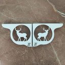 Ver imagem 3 de Mão Francesa Ornamentada 20cm Cervo Veado Branco em Aço para Prateleira Zarg